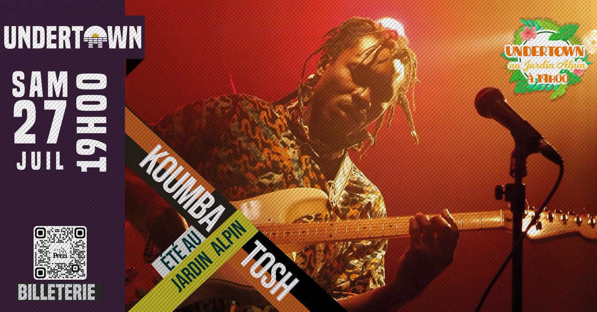 KOUMBA TOSH 

Pour ce dernier concert à l'Été au Jardin, nous avons le plaisir d'accueillir Koumba-Tosh !
Du reggae dans la belle végétation du Jardin Alpin, quelle belle perspective!

Gratuit, dès 19h00, bar et restauration sur place!

#concert #meyrin #koumbatosh
