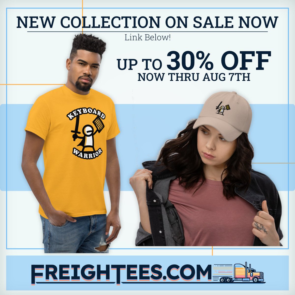 freightees's tweet image. Unleash your inner Keyboard Warrior with our latest design! 🛡️⚔️ Conquer the great freight battlefield in style. Get yours now at Freightees.com! #Logistics #Freight #FreightBroker #BeAFreightee