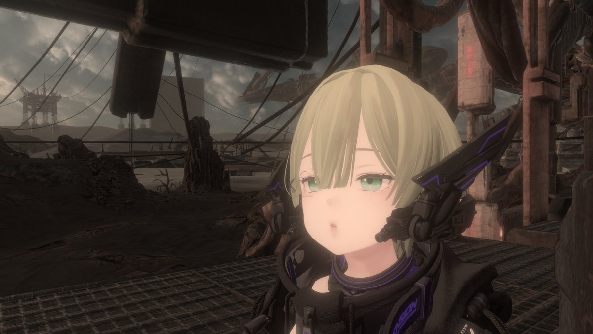 ruko666VRC's tweet photo. #RANDOM_VRC 
#Shinra3D 
#EXTENSIONCLOTHIN 
荒涼としたサイバーパンク世界観にランダム顔が！！ https://t.co/yCoFcBXe0t