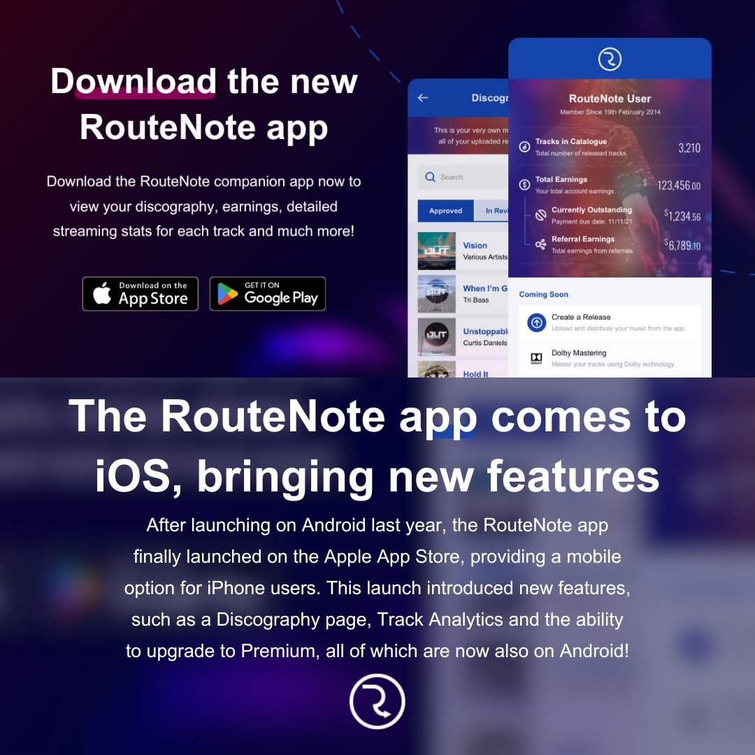 routenote's tweet image. If you&apos;ve been paying attention to our social media pages or email newsletters lately, you may have noticed we&apos;ve been super busy releasing new products and features over the last couple of months. Here&apos;s a little recap of some of the highlights ICYMI.

#routenote #pushfm @fmPUSH