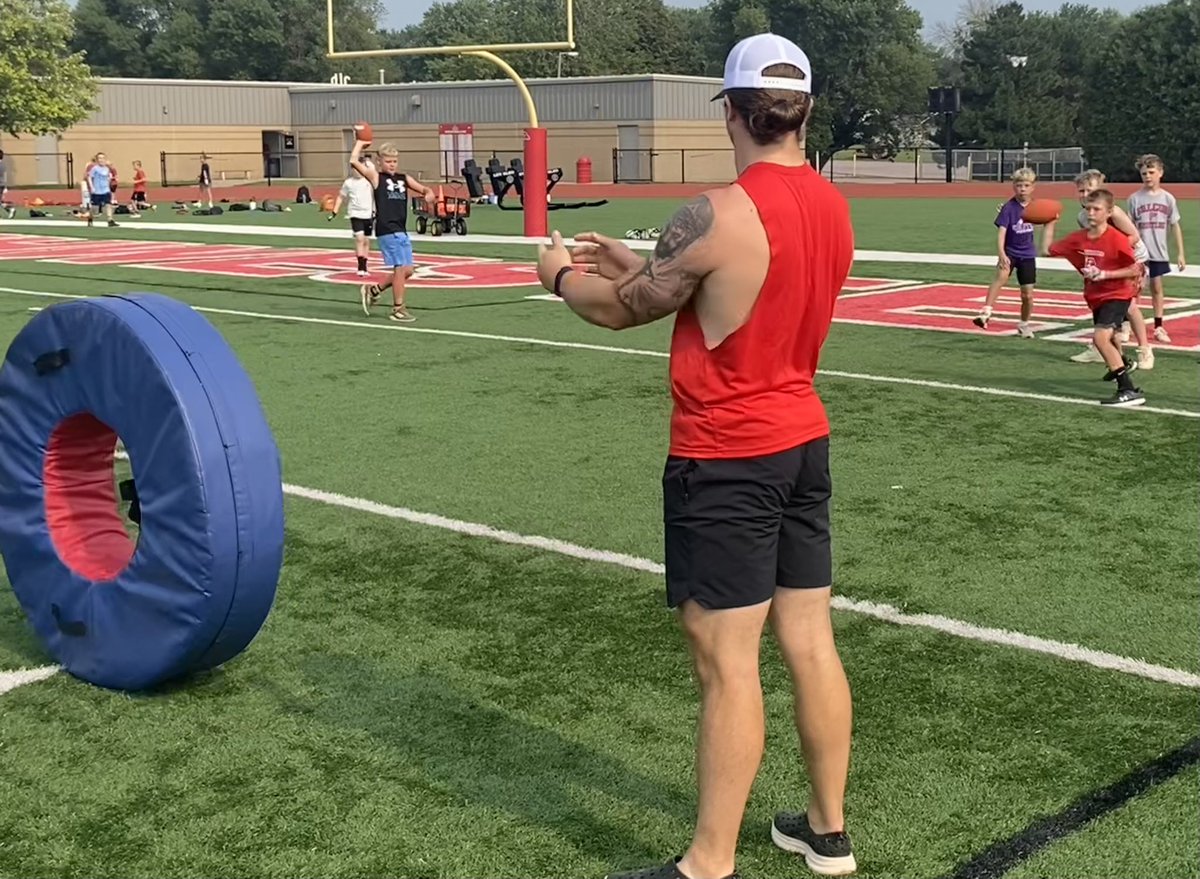 Another beautiful morning as we wrap up our youth football camp. Lots of future Raiders looking good!