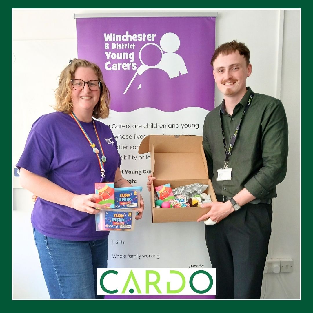 Cardo is pleased to continue our long-running support for Winchester &amp; District Young Carers. Our contribution to their Wellbeing Boxes, which aims to comfort and give reassurance to young people during challenging times, was received with thanks. #MentalHealth #YoungCarers