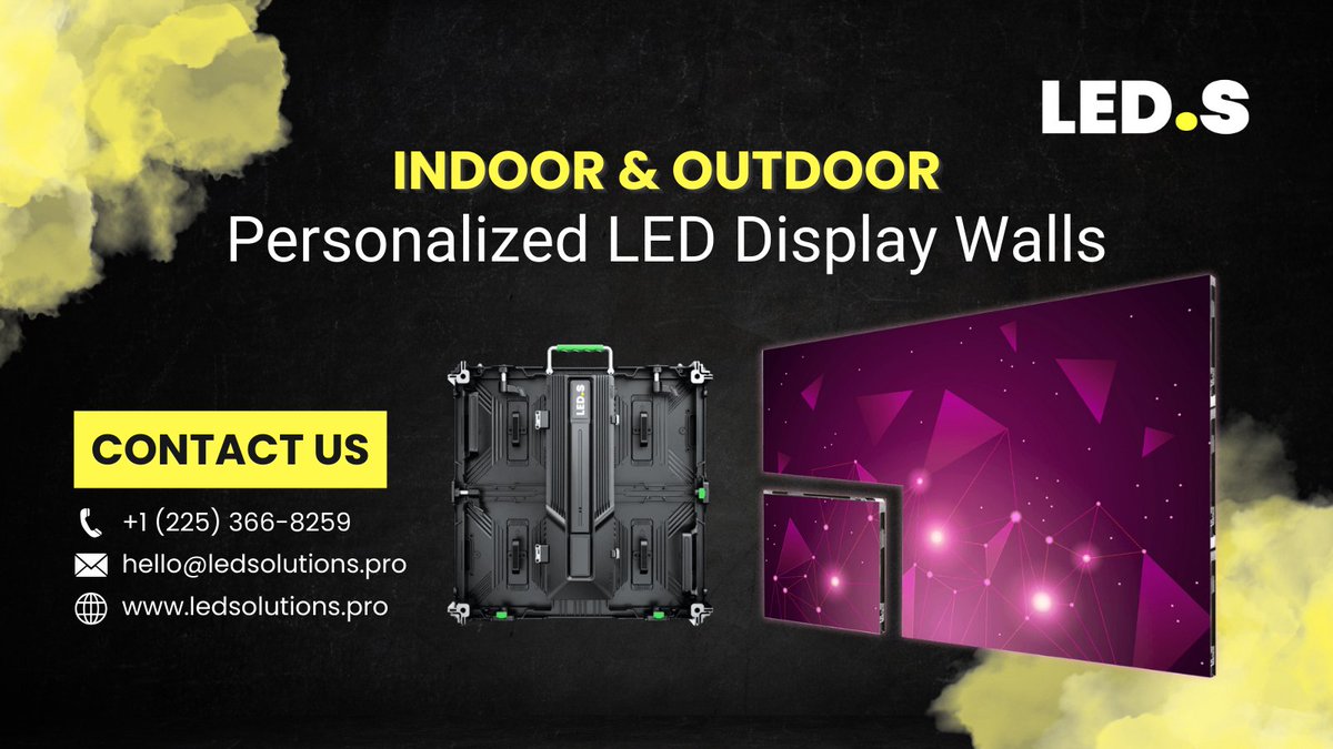 LEDSolutionsPro's tweet image. Get ready to light up your events! We offer the best deals on custom LED display walls that will wow your audience & make every moment unforgettable ✨
📲: +1(225) 366-8259
📩: hello@ledsolutions.pro
#led #leddisplay #ledvideowall #ledwall #videowall #ledscreen #pixelwall