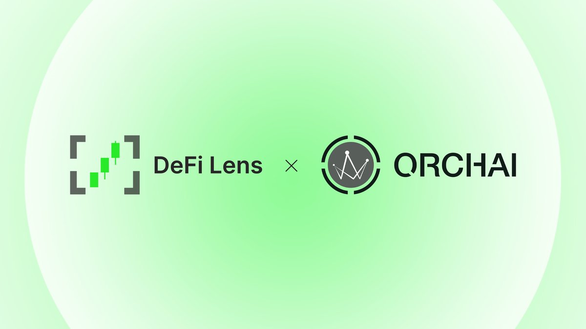 defi_lens's tweet photo. 🤝 #DEFILENS X @orchai_protocol Partnership: Here We Go!!

🆒 We're glad to announce the latest collaboration between #Orchai and DeFi Lens - marking a crucial milestone for our development. https://t.co/TEqG4uADV7