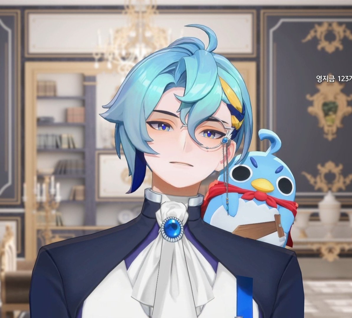 이거 단장 어깨에 뺑윙 올라탄 거 같고 귀엽네..