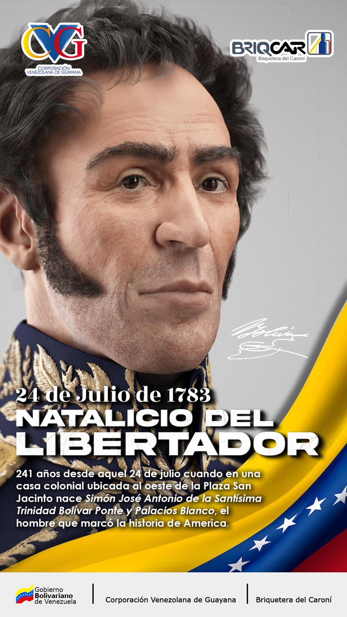 #Efemérides// Natalicio del Libertador  Simón Bolívar <a href="/CVG_Oficial/">Corporación Venezolana de Guayana - CVG</a>