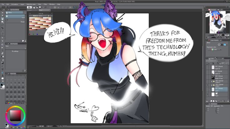 ParkSujin5737's tweet photo. I'M FREE FROM THIS TECHNOLOGY THING!! (I'm back and back in digital art! Cause I've been miss drawing on sketchbook and yea I'm drawing a lot on there <;3 )
#art #digitalart #drawing #Hyperwolf #halfbody #imback #ibispaintx #oc #wolfgirl #woof https://t.co/sbstpQpgxD