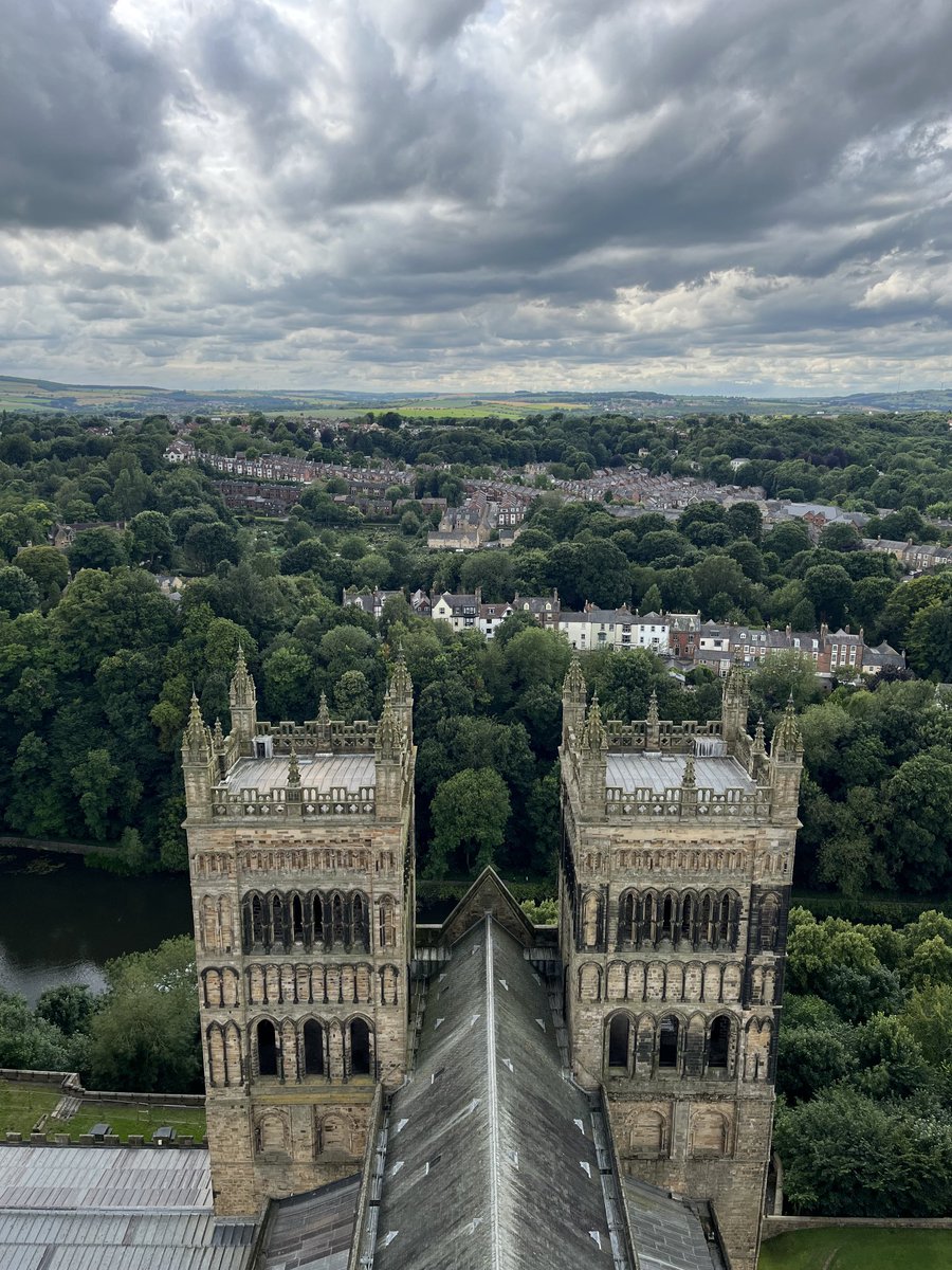 PetrocTrelawny's tweet photo. views N, E, S and W from the top of the grand tower ⁦@durhamcathedral⁩ Join us tomorrow for @BBCRadio3 Breakfast live from the Cathedral from 0630-0930.  Or on demand ⁦@BBCSounds⁩ https://t.co/1AkF9bRlxq