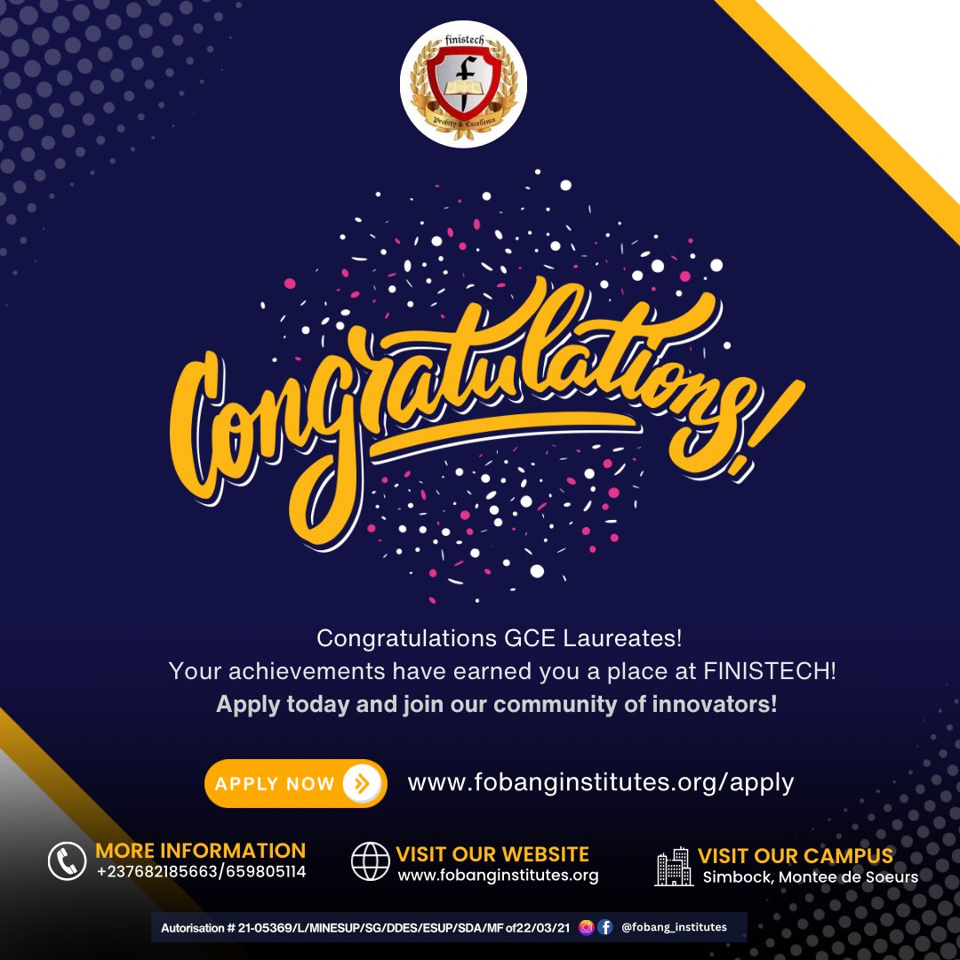 fobang_inst's tweet photo. Congratulations, GCE Laureates! 🎉

The future is yours to shape - apply now to FINISTECH, where innovation meets excellence and opportunity! 

https://t.co/N6v3W5PqJy https://t.co/NUDS4Fg50G
