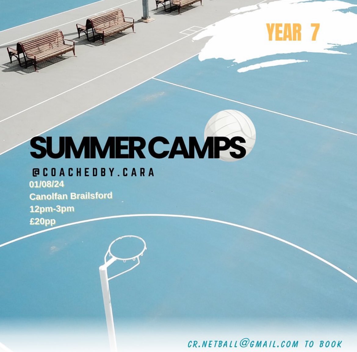 S U M M E R   N E T B A L L   C A M P S// G W E R S Y L L O E D D  P Ê L-R W Y D     Y R   H Â F 🏐