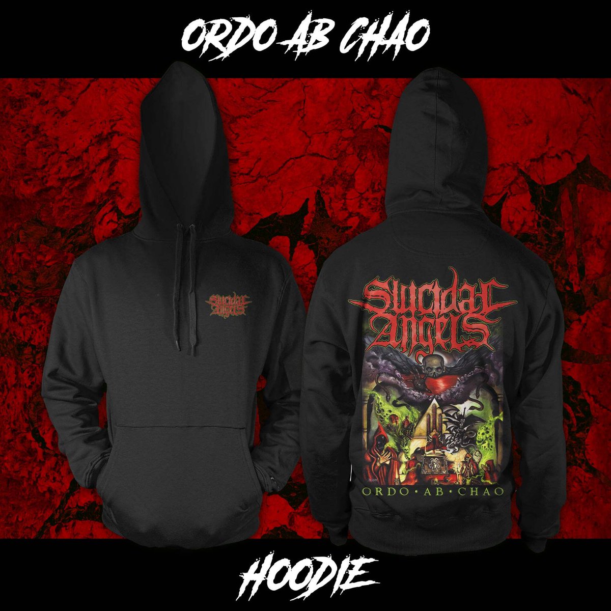 Introducing the vicious and uncompromising "Ordo Ab Chao" hoodie, we just added to our web store. 🤘

This brutal masterpiece is now available in a wide range of sizes, from S to 2XL. 🔥

Secure your own slice of darkness here:
…idalangelsofficialmerch.bigcartel.com/product/ordo-a…