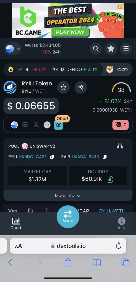 RyiuUpdate's tweet image. Told you all🫵🤑
Have you gotten some $Ryiu or still fading 

0.15$ coming soon 
Dyor though 

#Binance #Ryiunity