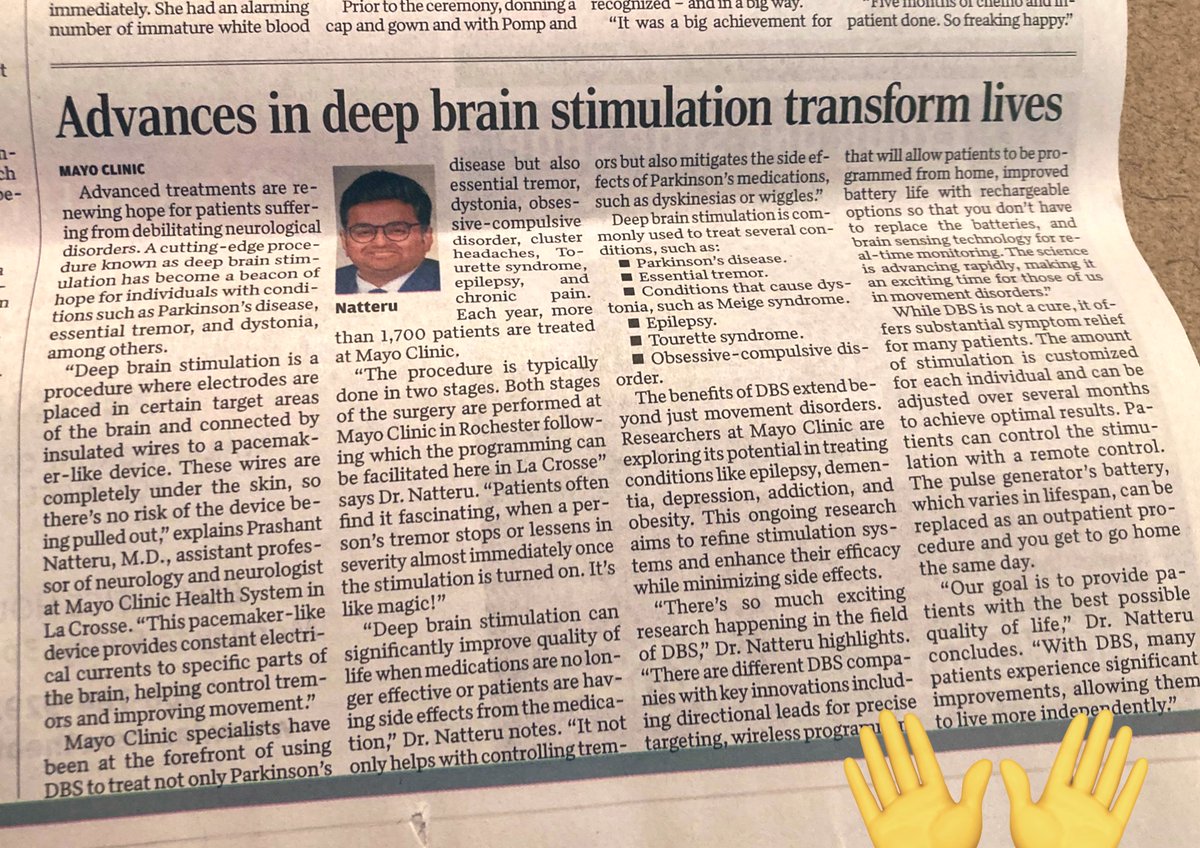 When you are married to a real smarty pants, you shouldn’t be surprised when he pops up on the news every now and then! #Neurology #DBS