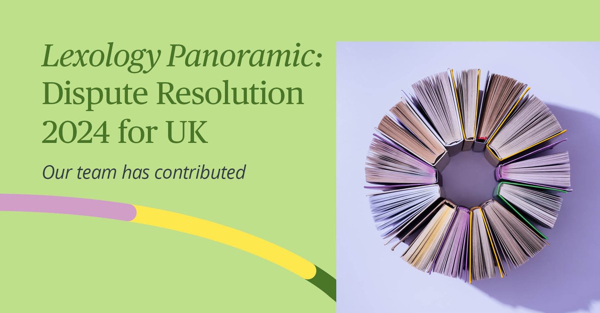 Want to learn about the litigation, arbitration &amp; alternative dispute resolution landscape in England &amp; Wales? Read Jonathan Speed &amp; <a href="/LouiseLanzkron/">Louise Lanzkron</a>'s <a href="/lexology/">Lexology</a> Panoramic DR 2024 contribution on emerging themes &amp; hot #ligitation topics: 2bird.ly/3A3MC8E