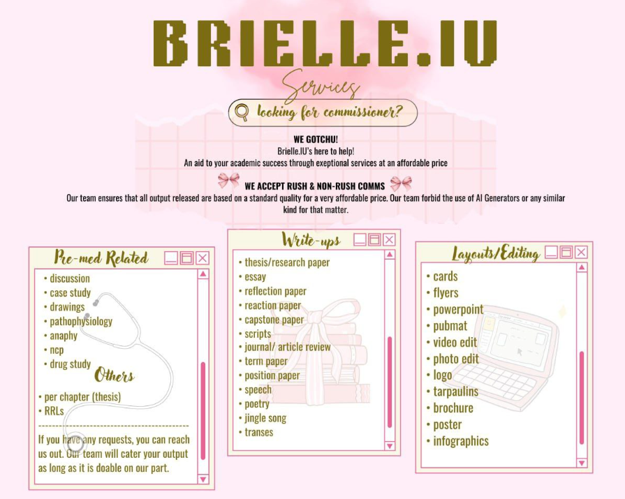 hi! lf commissioner? gotchu!! 🫶
[also avail 𝐭𝐮𝐫𝐧𝐢𝐭𝐢𝐧 scan] 

forte(s):  
📝 thesis/research paper  
📝 english write-ups  
📝 pre-med tasks

𝐂𝐑𝐄𝐃𝐄𝐍𝐓𝐈𝐀𝐋𝐒: 𝐋𝐈𝐂𝐄𝐍𝐒𝐄𝐃 𝐌𝐄𝐃𝐈𝐂𝐀𝐋 𝐏𝐑𝐎𝐅𝐄𝐒𝐒𝐈𝐎𝐍𝐀𝐋𝐒

---> 𝐯𝐨𝐮𝐜𝐡𝐞𝐬: t.me/+mnrnuoLSLLNlM…