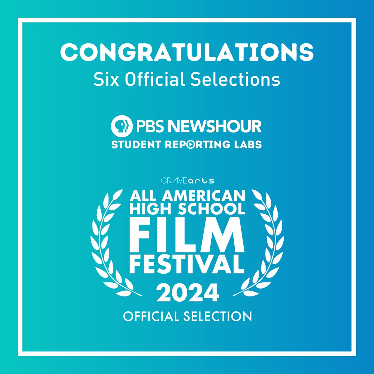 Congratulations to all our SRL students selected as finalists for the All American High School Film Festival.