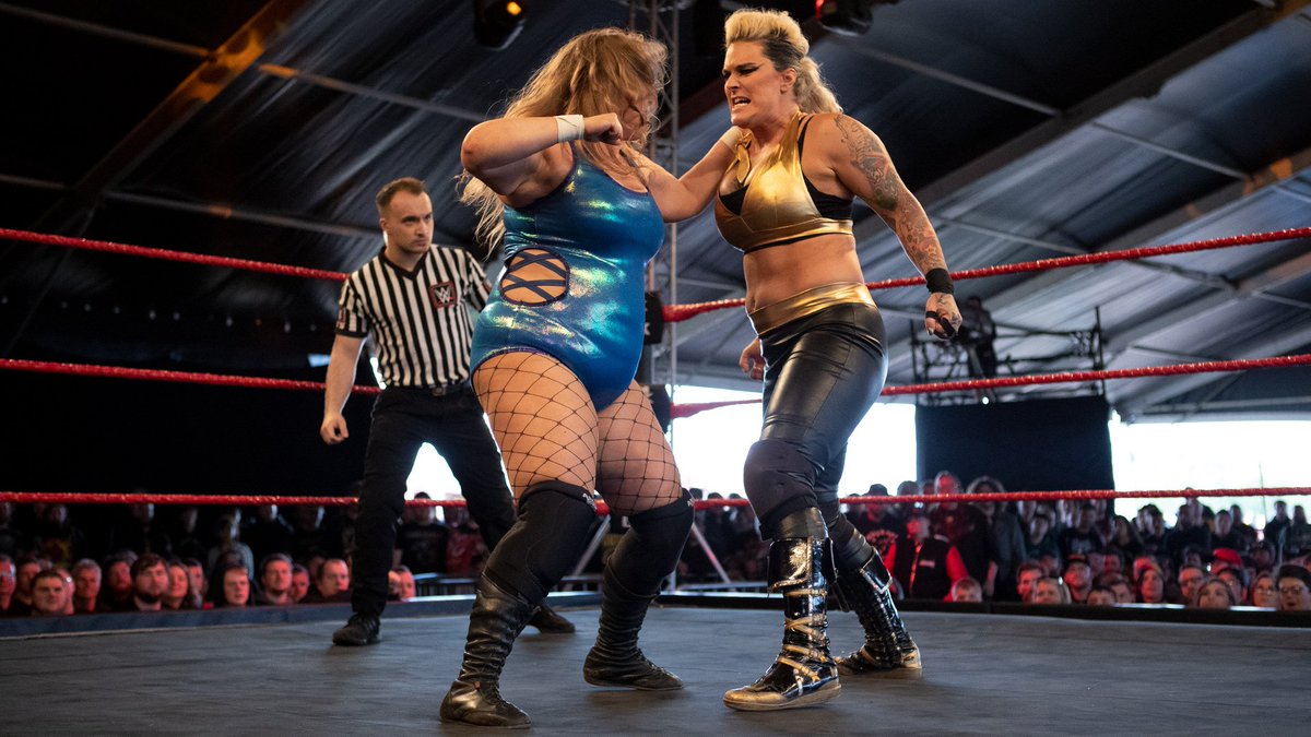 July 24, 2019:

At Donington Park, <a href="/wwe_alba/">Alba Fyre 🏴󠁧󠁢󠁳󠁣󠁴󠁿🔥</a>, <a href="/JinnyCouture/">Jinny</a> and <a href="/Jazzy_Gabert/">Jazzy Gabert</a> defeated #NXTUK Women's Champion #ToniStorm, <a href="/PiperNivenWWE/">Slaygent P</a> and <a href="/XiaBrookside/">Xia Brookside ☆ ザイヤ・ブルックサイド</a> in a Six Woman Tag Team Match. 

📸 WWE