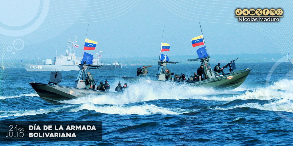Han transcurrido 201 años de la victoria patriota en la Batalla Naval del Lago de Maracaibo, una acción brillante que reafirmó nuestra Independencia de España y por la que cada #24Jul conmemoramos el Día de la #ArmadaBolivariana como un homenaje a los hombres y mujeres que