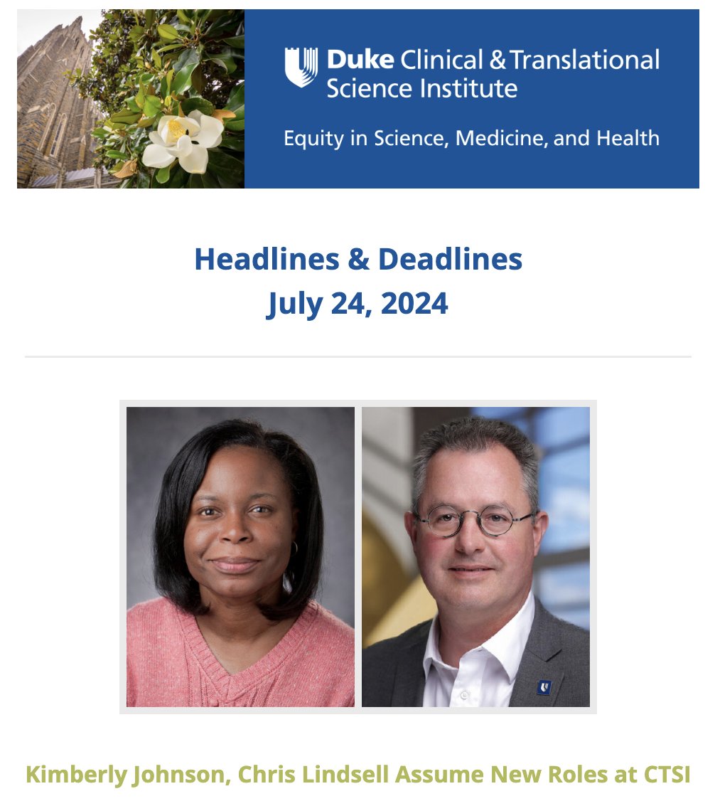 Duke Clinical and Translational Science Institute tweet media