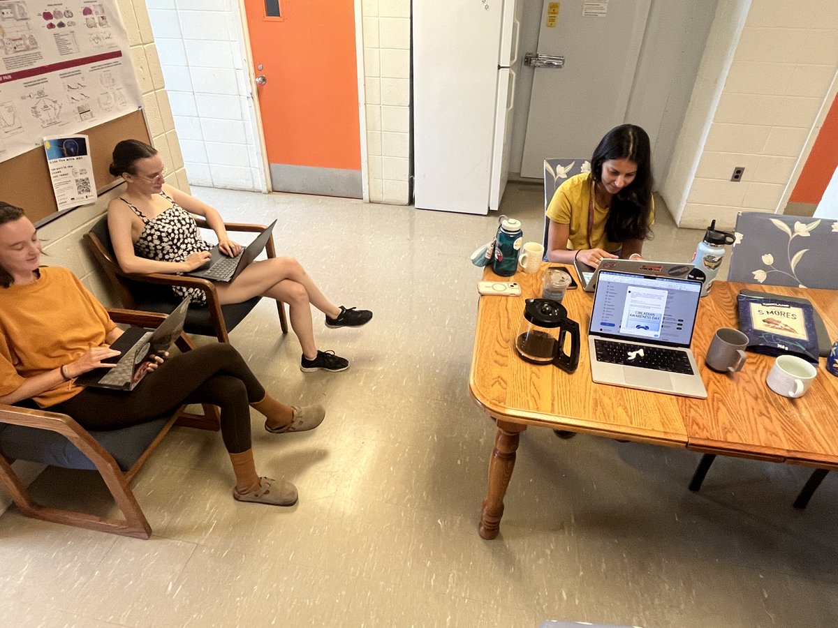 It's 24/7 today... or 7/24, depending on how you write dates. Regardless, our lab is celebrating Circadian Awareness Day in the best way possible... working on our circadian papers together! And all that coffee is keeping our circadian rhythms disrupted 🤔