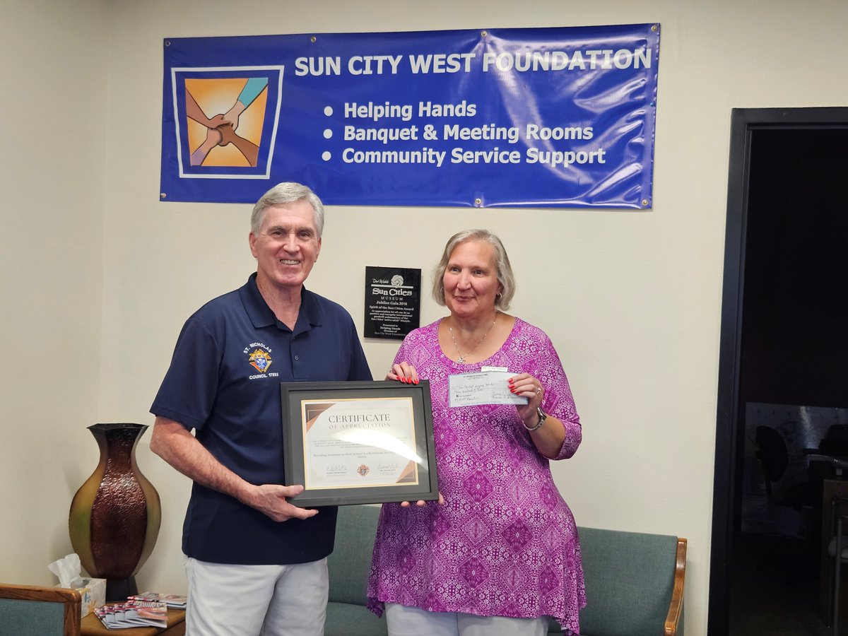 #SunCityWest Knights of Columbus support Sun City West Helping Hands #AZNEWSMEDIA

yourvalley.net/sun-city-west-…