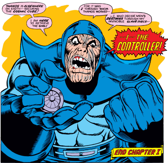 MarvelADay's tweet photo. #MarvelADay #CM28 After some fakery designed to make you think it might be Thanos, the Mysterious Hulking Figure turns out to be the Controller. - JRW https://t.co/sEdGBRQVsN
