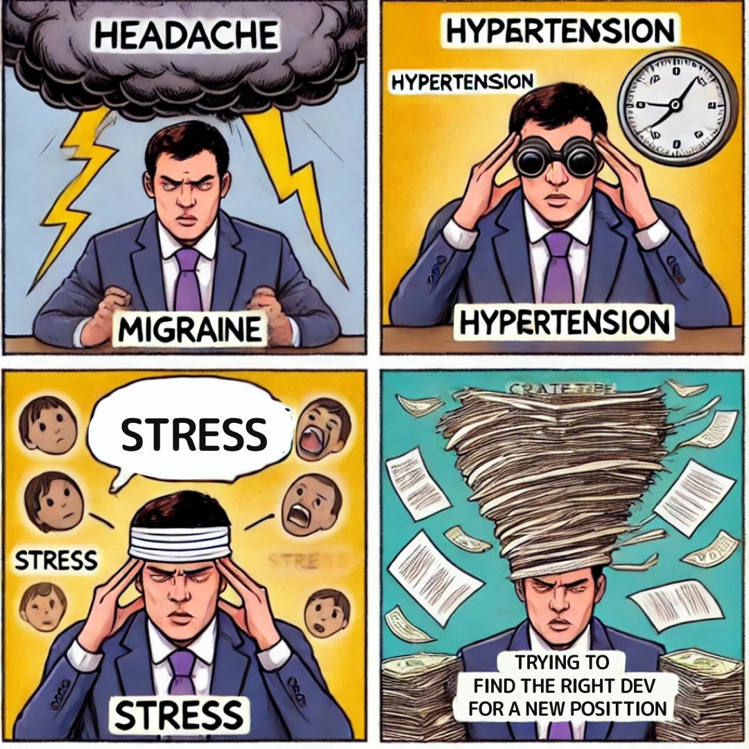 When recruiting a new developer feels like an endless cycle of headaches and stress...

#hiring #talent #wednesdayfeelings