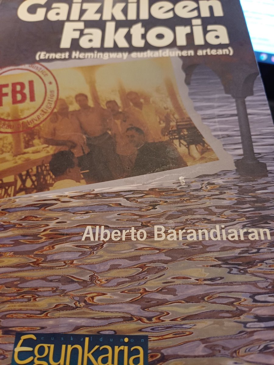 enekoaizpurua's tweet photo. Hemingwayren eta euskaldunen arteko harremanak ezagutzeko, ezinbestekoa da @abarandi-ren 'Gaizkileen faktoria' irakurtzea. https://t.co/N5hwpgXe74