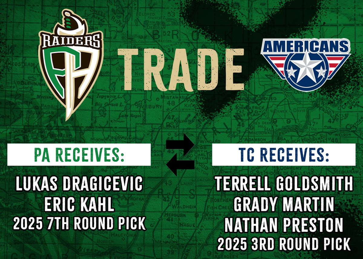 PARaidersHockey's tweet image. NEWS:
We have acquired defenceman Lukas Dragicevic, goaltender Eric Kahl, and a draft pick from the Tri-City Americans!

chl.ca/whl-raiders/ar…