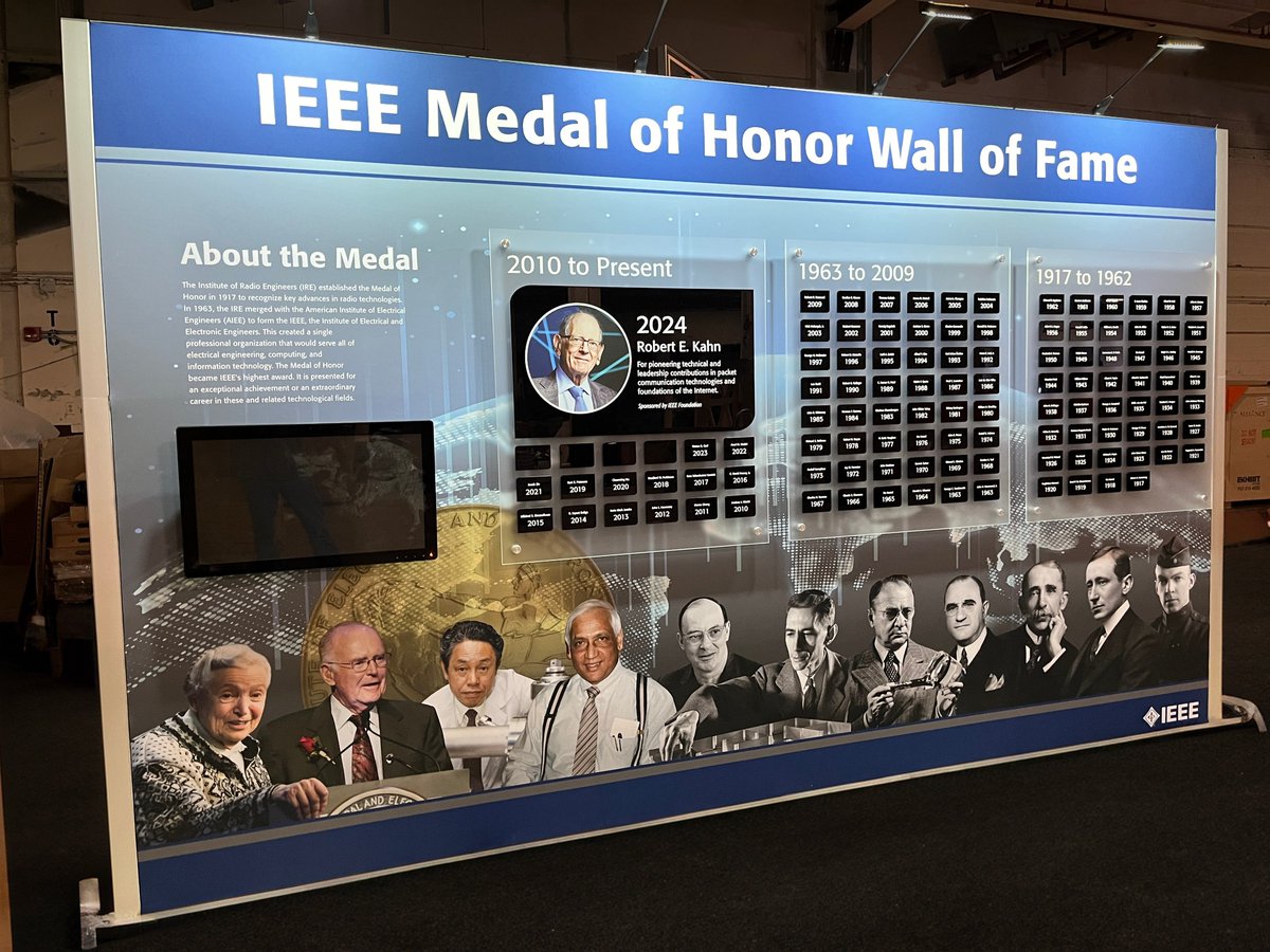 ExhibitStudios1's tweet image. We&apos;re proud to unveil a unique project we recently completed for @IEEEorg: a custom-built award wall designed to showcase their prestigious honors and achievements. 

#IEEE #CustomDisplay #AwardWall #DesignBuild #ExhibitStudios