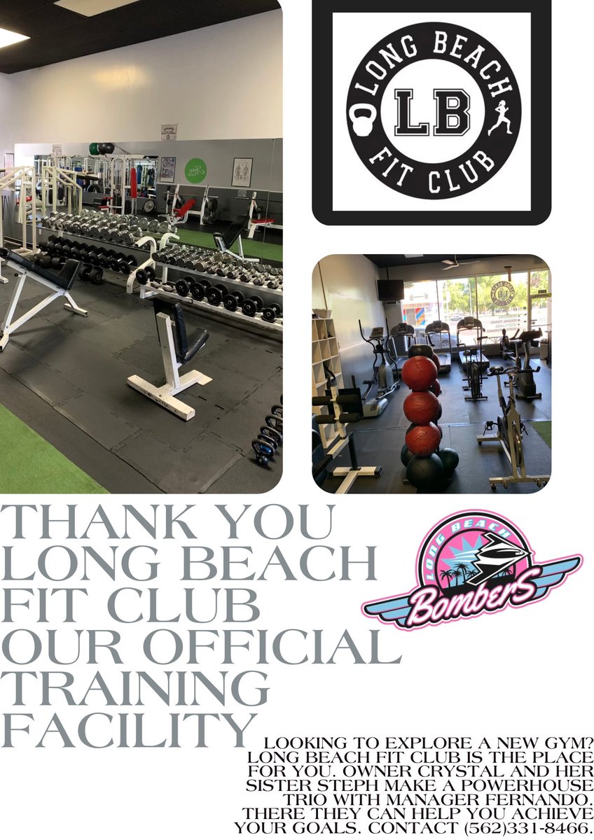 🚨ATTENTION BOMBER FANS🚨

We are proud to announce that the Long Beach Fit Club will be our training facility for this season. If you or anyone you know is looking for a new gym, we recommend @lbfitclub 

#bombsquad