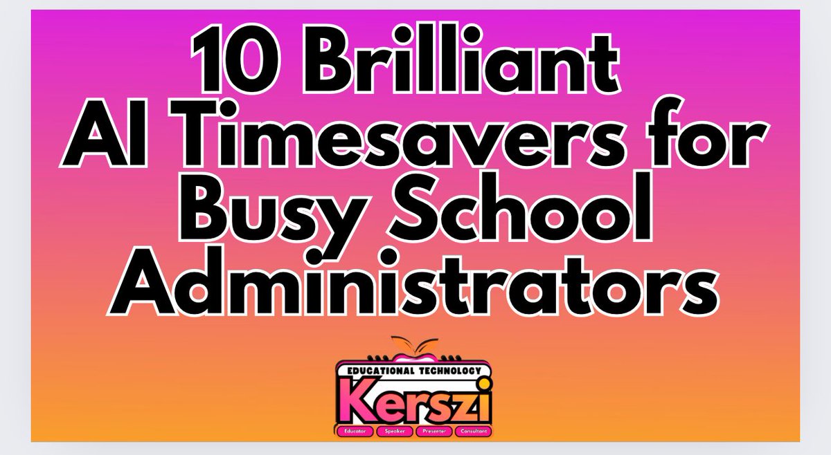 kerszi's tweet image. I finally got to present this workshop to administrators from my own district today!  It’s such a fun, interactive and explorative session with built-in time to play-to-learn.  Everyone has a new toolbox of Ai tools, plus plenty of creative ideas for how &amp;amp; when to use them as…