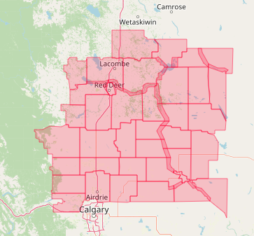 AB_EmergAlert's tweet photo. This is an Alberta Emergency Alert. Environment Canada has issued a tornado watch alert .
This alert is in effect for all communities between Wetaskiwin and Calgary, that are west of Veteran's Memorial Highway 36 and east of the foothills (see detailed map in link).

Conditions are favourable for the development of severe thunderstorms which may produce tornadoes. Strong winds, large hail and heavy rain are also possible. Thunderstorms may develop in the foothills later this afternoon. If they develop, they will become severe with very large hail, very strong winds, and a risk of a tornado.

This is a dangerous and potentially life-threatening situation. Tornado watches are issued when atmospheric conditions are favourable for the development of thunderstorms that could produce tornadoes. Please continue to monitor alerts and forecasts issued by Environment Canada. To report severe weather, send an email to ABstorm@ec.gc.ca or tweet reports using #ABStorm.
https://t.co/mvryFUeLQO #ABemerg #ABtornado