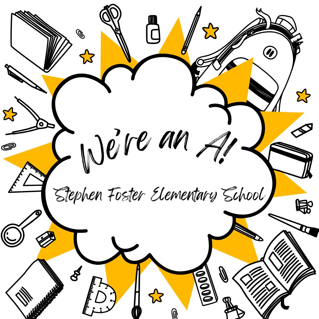 School Grades have been released and I’m excited to announce that Stephen Foster Elementary is an A! I’m very proud of our kids, and grateful to our amazing teachers and staff for their unwavering commitment to providing the very best for our kids!