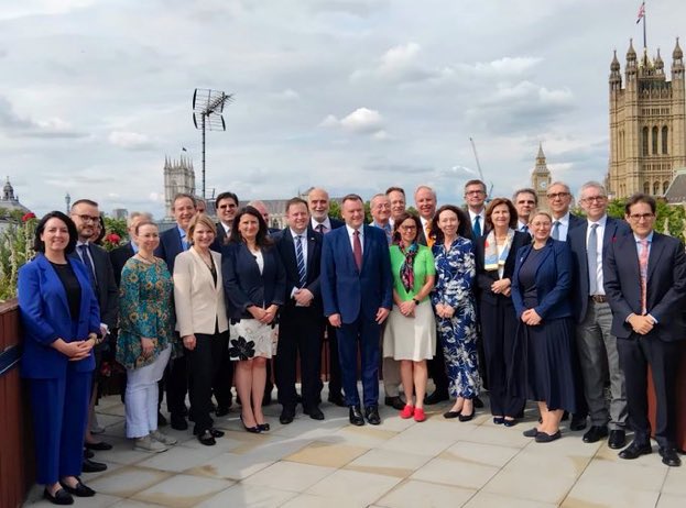 SDoughtyMP's tweet photo. As we continue the work of resetting our relationship with #Europe, @NickTorfaen &amp; I met EU Ambassadors with @PedroSerranoEU today to discuss mutual 🇬🇧 &amp; 🇪🇺 priorities.

A very positive and constructive discussion with our friends - with whom we share deep ties and values. https://t.co/Ygfiq8r55l