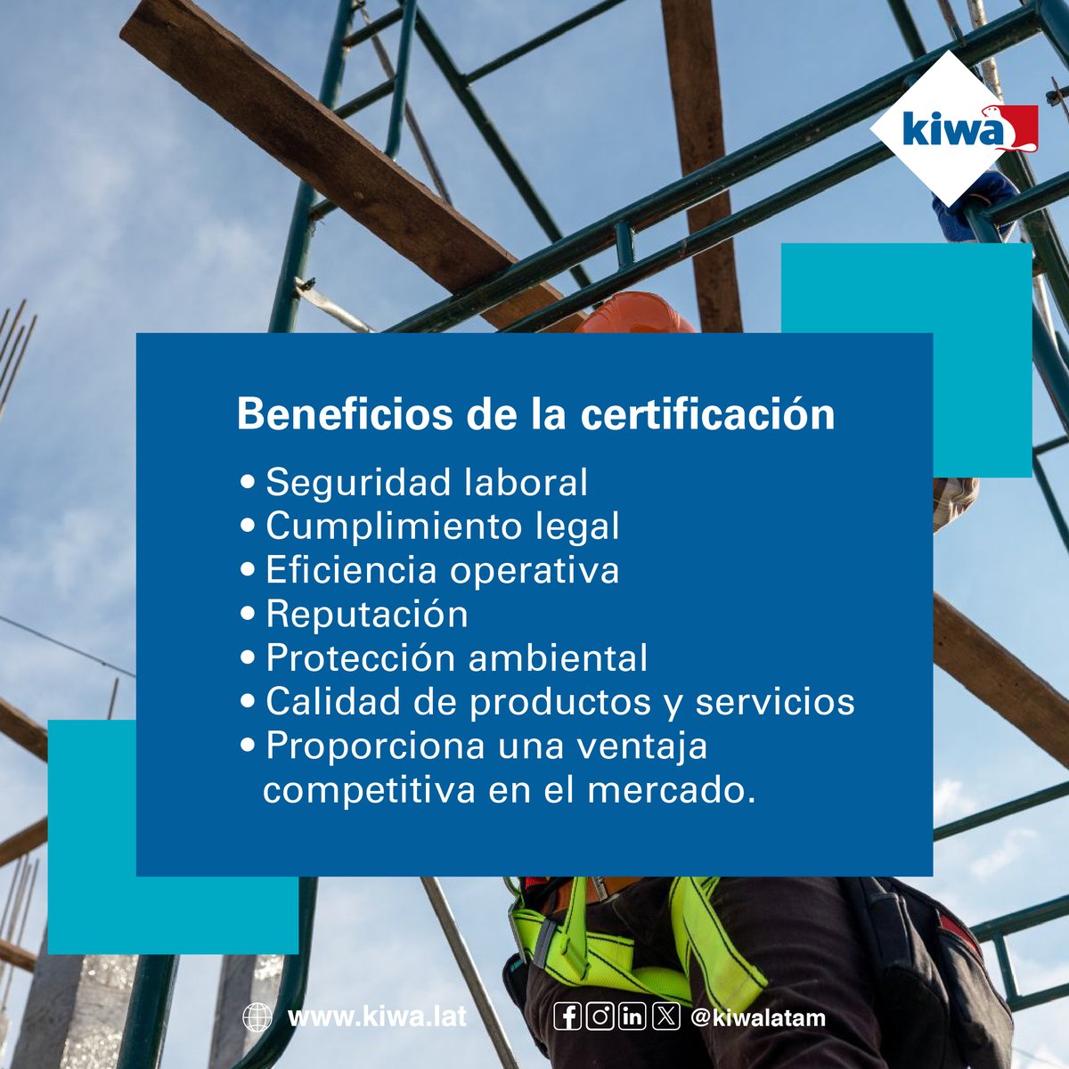 KiwaLatAm's tweet image. ¿𝗤𝘂𝗲́ 𝗲𝘀 𝗛𝗦𝗘𝗤? 🤔
Este sistema de gestión integral ayuda a las organizaciones a cumplir con requisitos legales, mejorar procesos y satisfacer a sus stakeholders. 
👉 Descubre más sobre la importancia de HSEQ para tu empresa.
#HSEQ #SaludSeguridadCalidadAmbiente