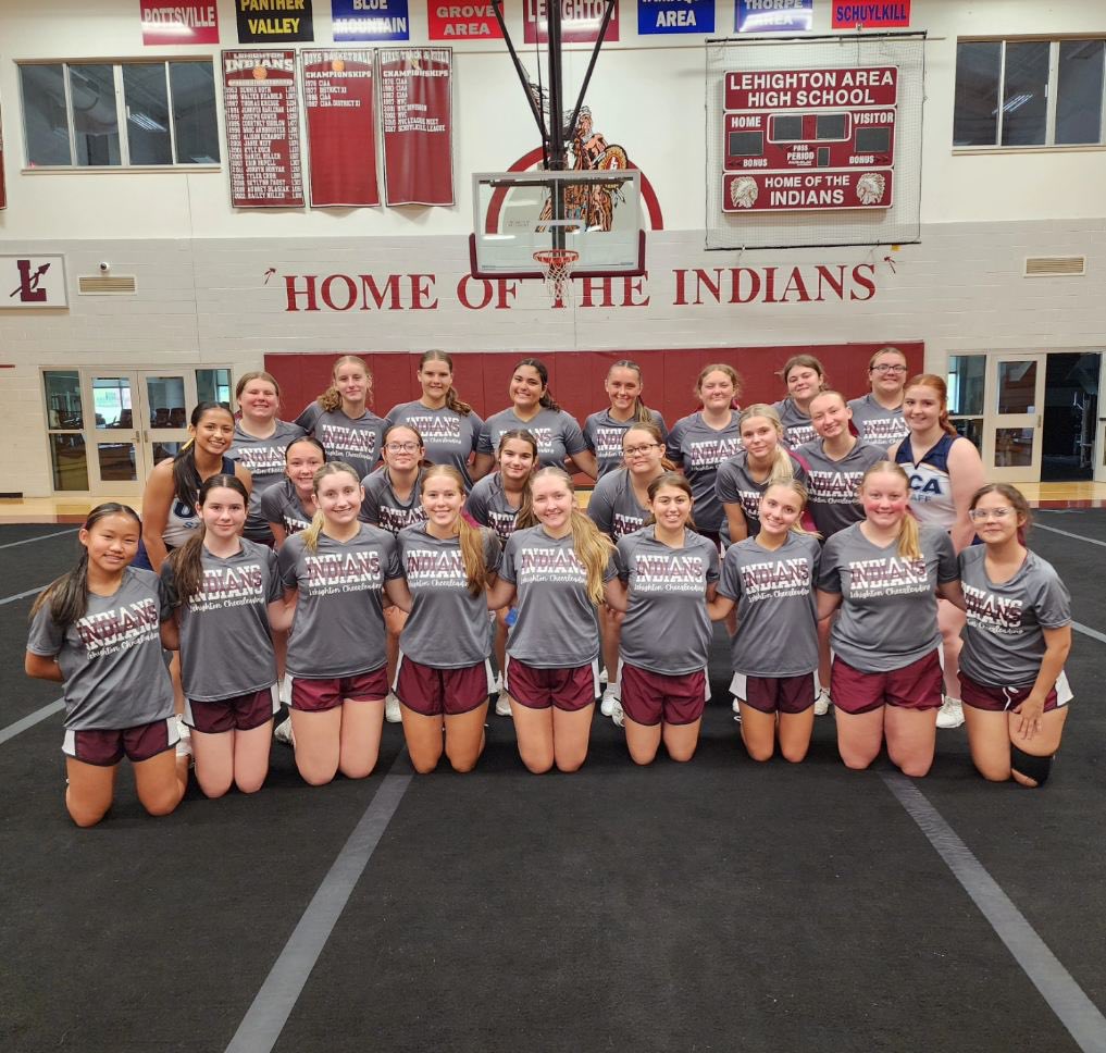 Our Lehighton Indian Cheer  team has been working hard at their camp this week held by Varsity UCA Camp…great job ladies!!!