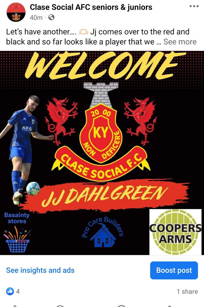 Great signing for the club #rebuild #respect