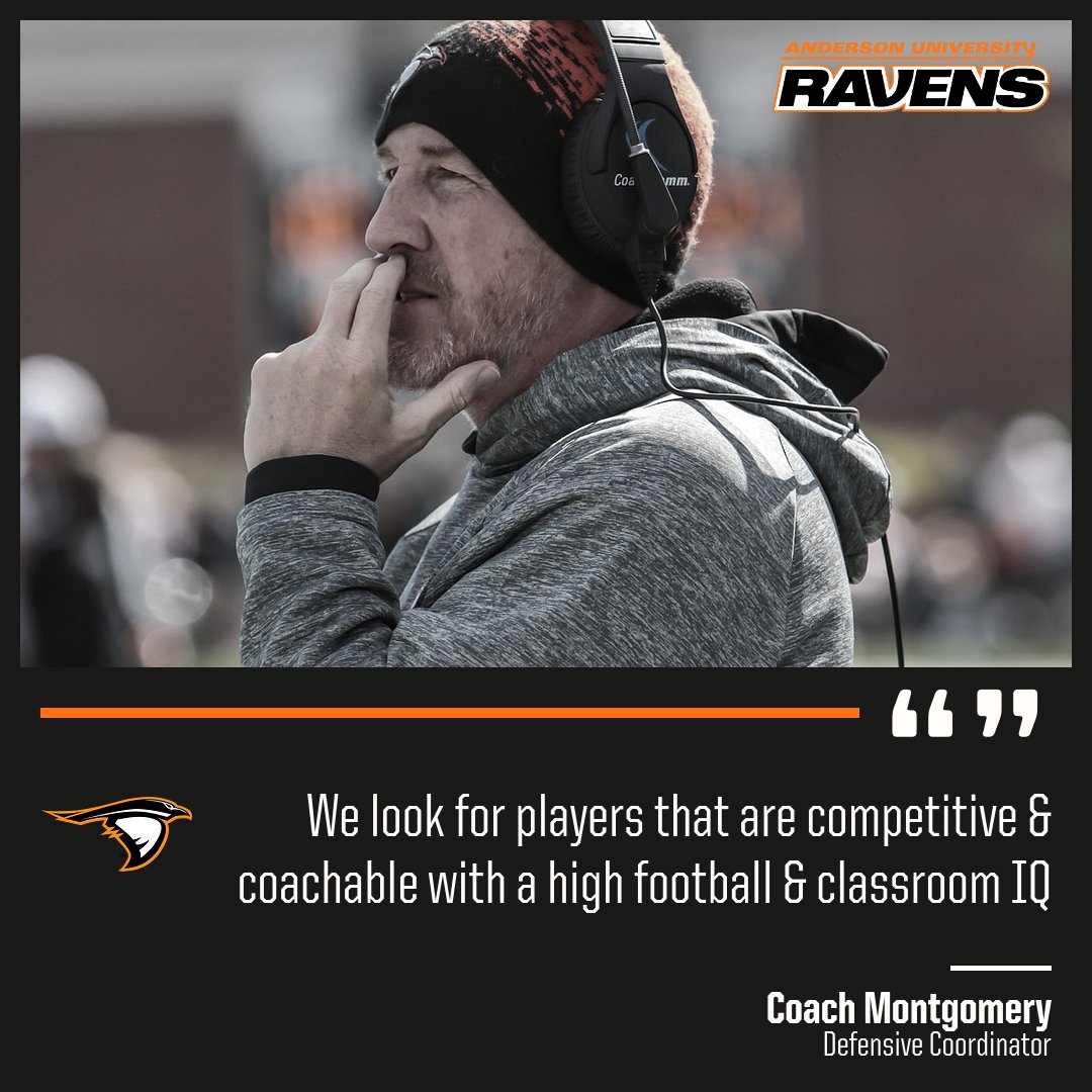 Anderson University Football (@aufootball__) on Twitter photo What do we look for in future Ravens? Ask our Defensive Coordinator,
<a href="/coachmonty11/">Coach Monty</a>
Any recruits interested in learning more about our program, fill out our questionnaire attached below⬇️
frontrush.com/FR_Web_App/Pla… What do we look for in future Ravens? Ask our Defensive Coordinator,
<a href="/coachmonty11/">Coach Monty</a>
Any recruits interested in learning more about our program, fill out our questionnaire attached below⬇️
frontrush.com/FR_Web_App/Pla…