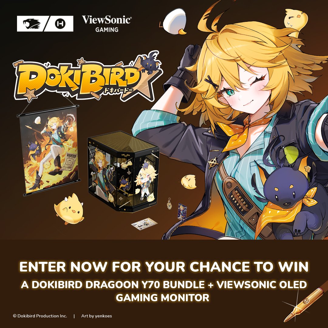 hytebrand's tweet image. Dragoons, it&apos;s giveaway time! 

We&apos;re giving away a @dokibird Y70 Bundle + @VSGamingUSA OLED Gaming Monitor to one lucky winner! 

RT &amp;amp; Like this post for extra entries! 

🏆 Enter now: giv.gg/dragoonbundle
