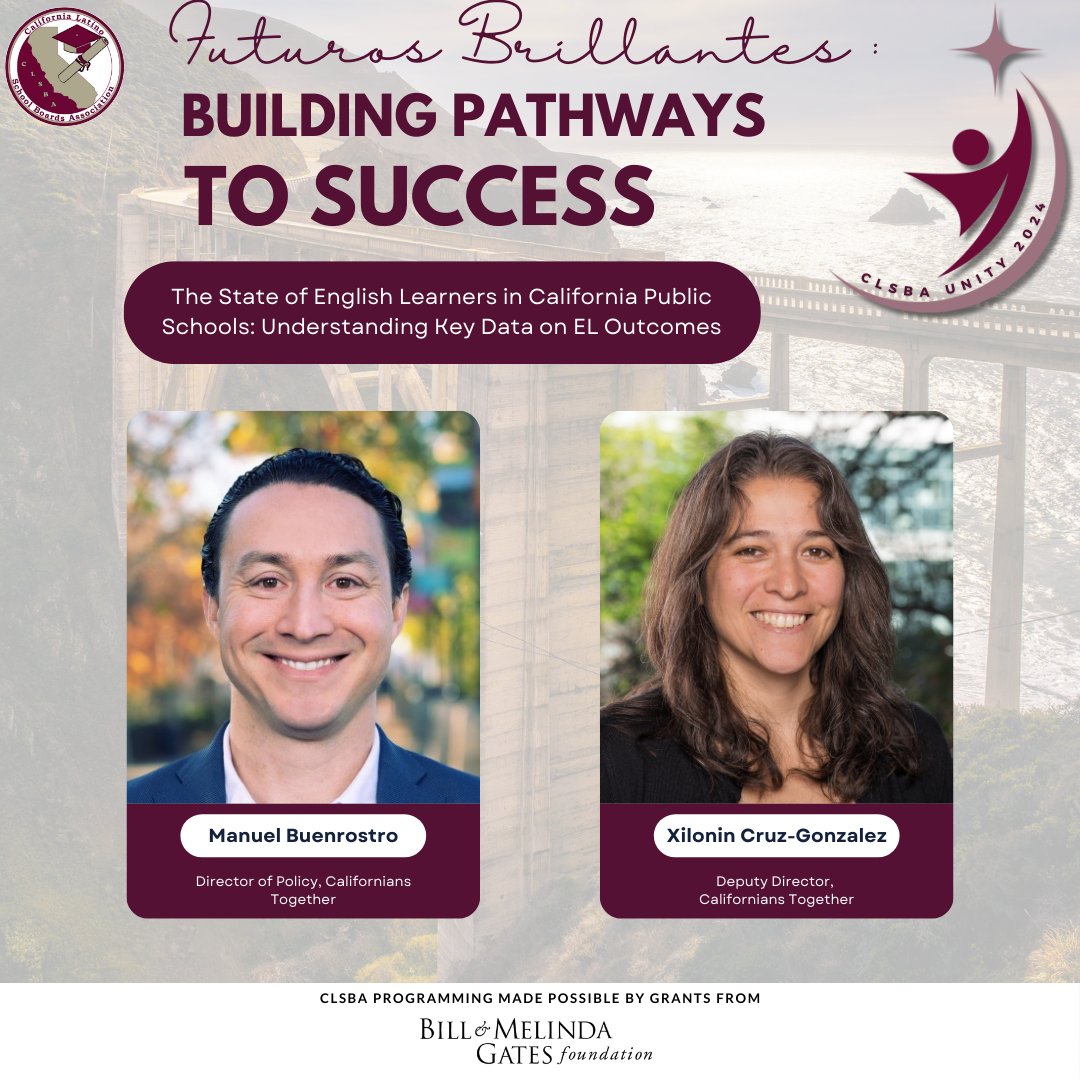CLSBA (@clsba) on Twitter photo Leaders, join <a href="/CalTog/">Californians Together</a>'s Unity 2024 Workshop to explore key data on English Learners in CA public schools! Gain insights, reflect on goals, and get actionable steps to enhance EL support in your districts!🌐📚 For more Unity info visit: CLSBA.org Leaders, join <a href="/CalTog/">Californians Together</a>'s Unity 2024 Workshop to explore key data on English Learners in CA public schools! Gain insights, reflect on goals, and get actionable steps to enhance EL support in your districts!🌐📚 For more Unity info visit: CLSBA.org