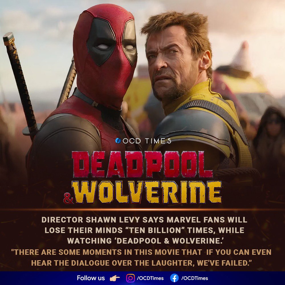 ocdtimes's tweet photo. Phase 4 aur 5 ki saari kasar puri karegi ye film.
.
#OCDTimes #MCU #MarvelCinematicUniverse #MarvelStudios #MarvelUniverse #MarvelIndia #MarvelHindi #Deadpool #DeadpoolMemes #Deadpool3 #RyanReynolds #Wolverine #HughJackman #Deadpool3Trailer #LFG β€οΈπ https://t.co/ro4iw84hQf