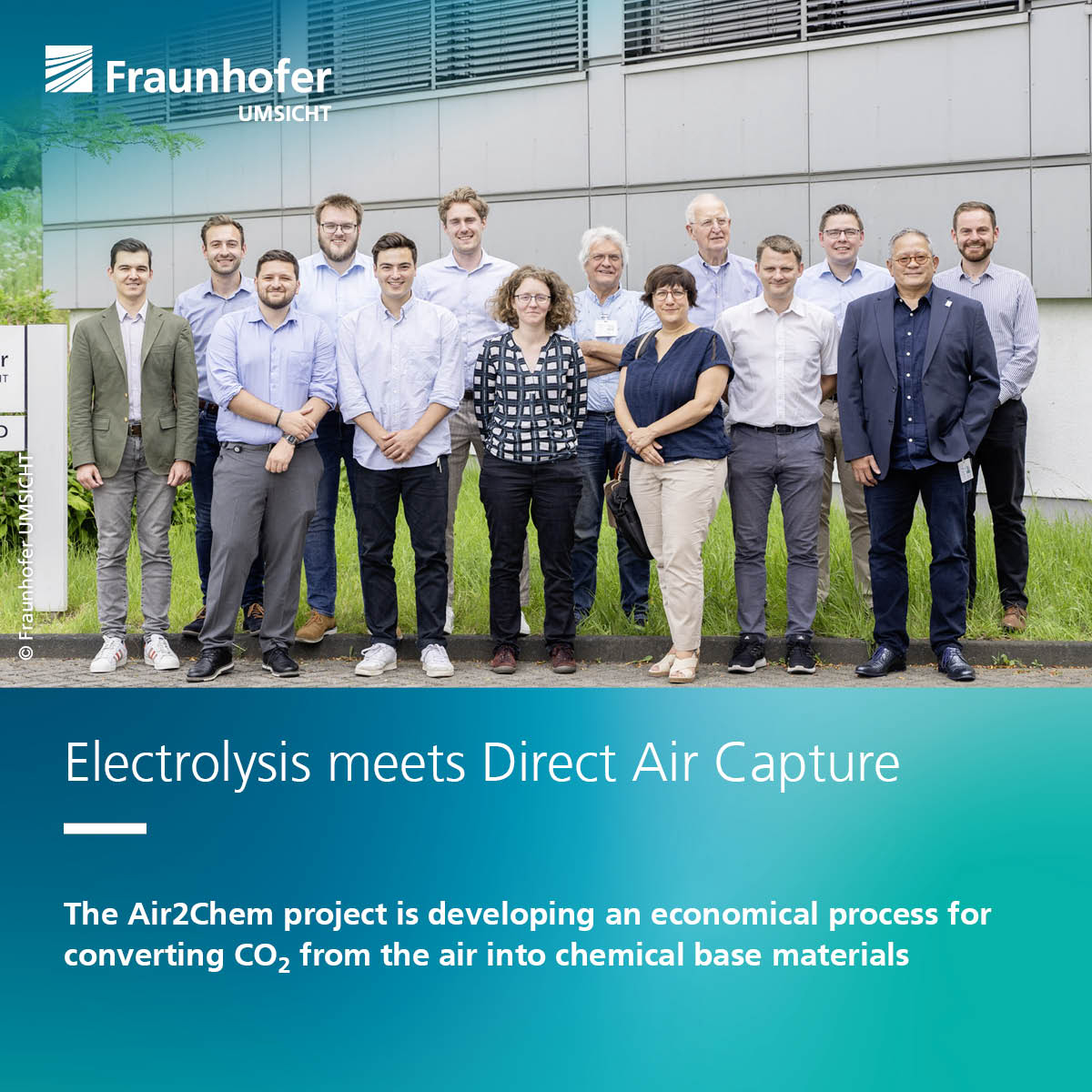 Fraunhofer UMSICHT (@umsicht) on Twitter photo #Electrolysis meets "Direct Air Capture": The "Air2Chem" project is developing an economical process for converting #CO2 from the air into chemical base materials such as ethylene or syngas.
➡️ s.fhg.de/8K4 #Electrolysis meets "Direct Air Capture": The "Air2Chem" project is developing an economical process for converting #CO2 from the air into chemical base materials such as ethylene or syngas.
➡️ s.fhg.de/8K4
