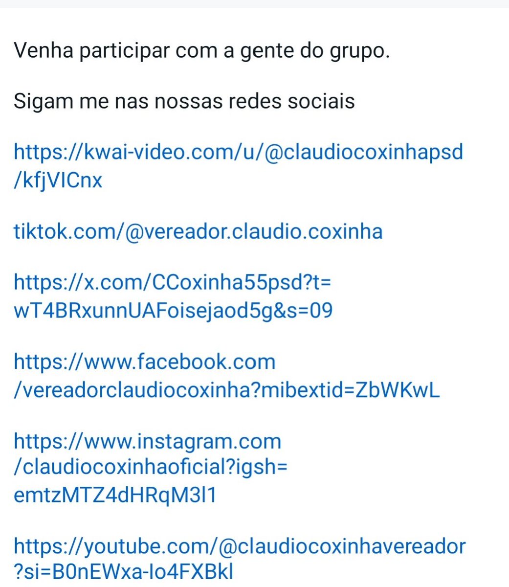 Ccoxinhabrag's tweet image. Nossa redes sociais

#sigam