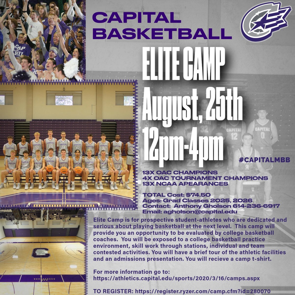 🚨Elite Camp🚨 College practice environment,  great competition,  LIMITED SPACE. Class of 2025, 2026 ONLY.