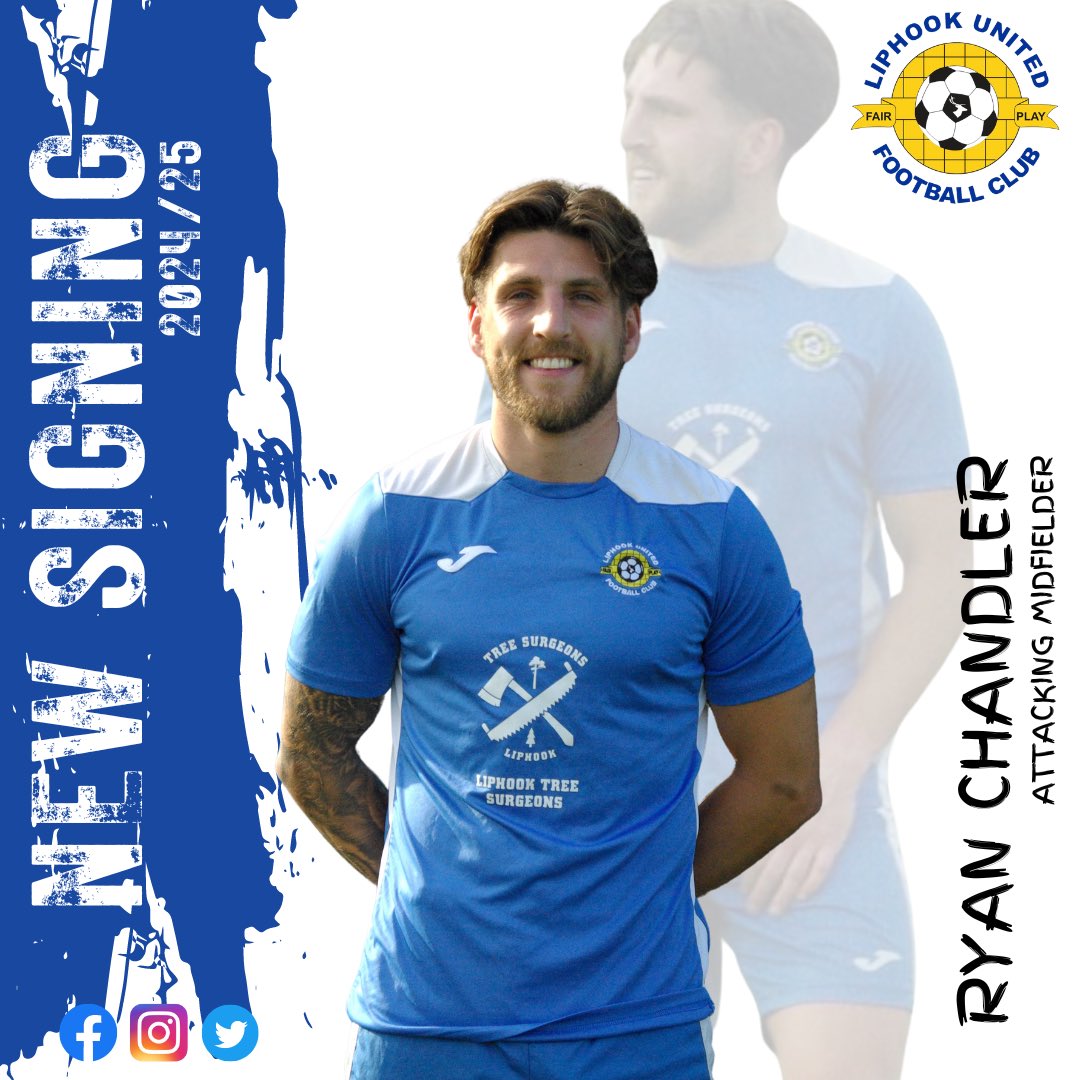 🚨 𝙏𝙧𝙖𝙣𝙨𝙛𝙚𝙧 𝘼𝙣𝙣𝙤𝙪𝙣𝙘𝙚𝙢𝙚𝙣𝙩 🚨 𝙍𝙮𝙖𝙣 𝘾𝙝𝙖𝙣𝙙𝙡𝙚𝙧 𝙎𝙞𝙜𝙣𝙨 𝙛𝙤𝙧 𝙩𝙝𝙚 2024/25 𝙎𝙚𝙖𝙨𝙤𝙣

We're thrilled to announce the return of Ryan Chandler in blue! 🔵 Former Denmead starman, Ryan, has decided to join Liphook FC for the 2024/2025 season. We're