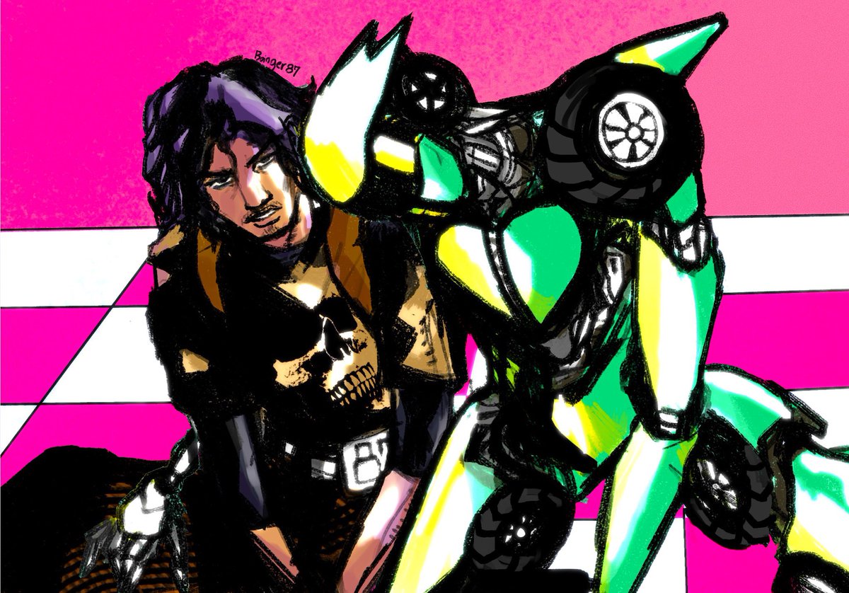 Boinger87's tweet photo. Drew myself in the jjba style #jojos #jjba https://t.co/GkrpVx0GtO