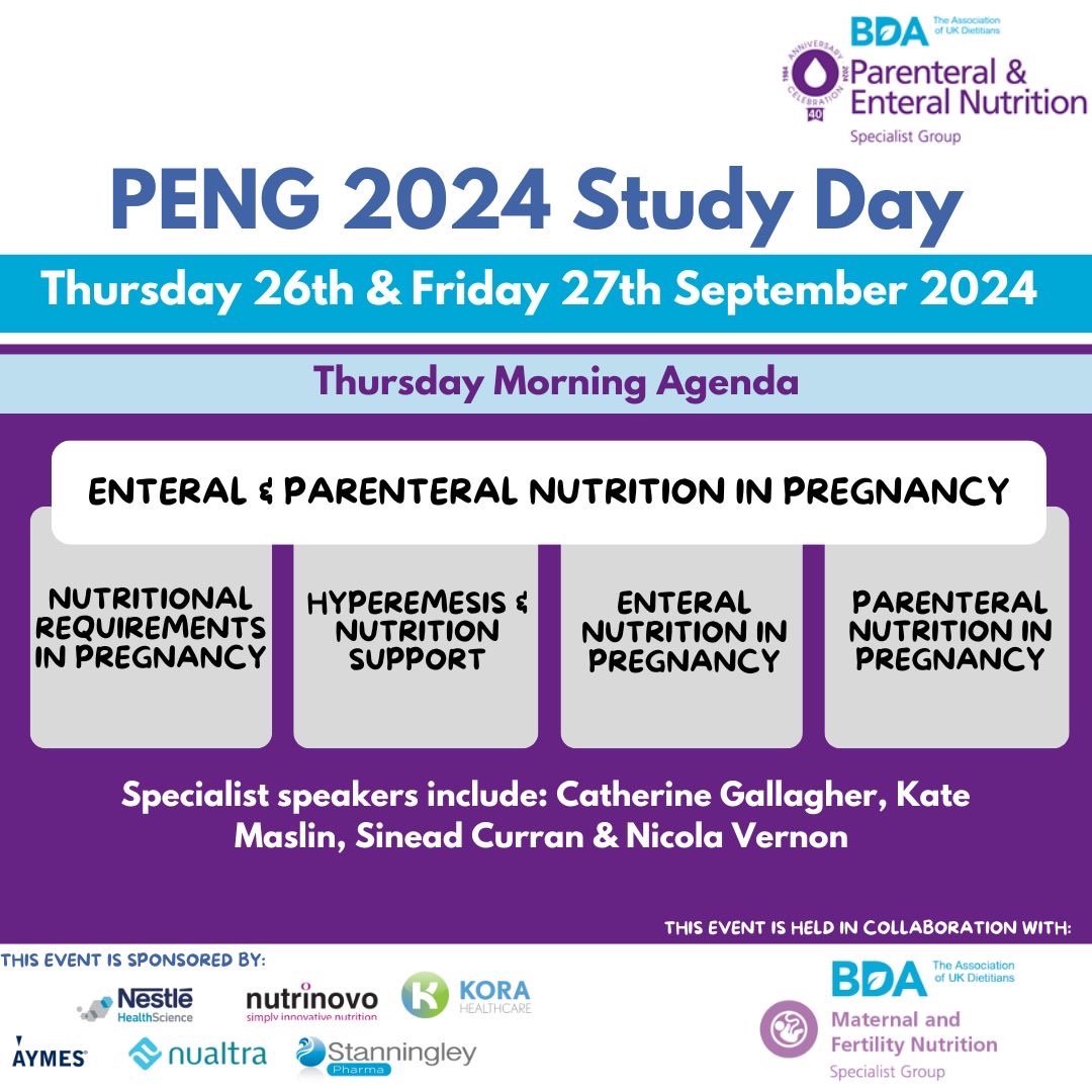 BDA Parenteral and Enteral Nutrition Group tweet media