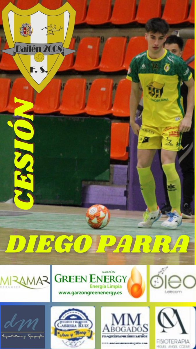 🔵 CESIÓN 🟡
Anunciamos una nueva incorporación a este nuevo proyecto @dieeggop llega cedido por <a href="/jaenfsbase/">Jaén Paraíso Interior FS Base</a>. 
Jugador joven talentoso con un gran presente y mejor futuro, cierre de buen manejo de balón y muy goleador