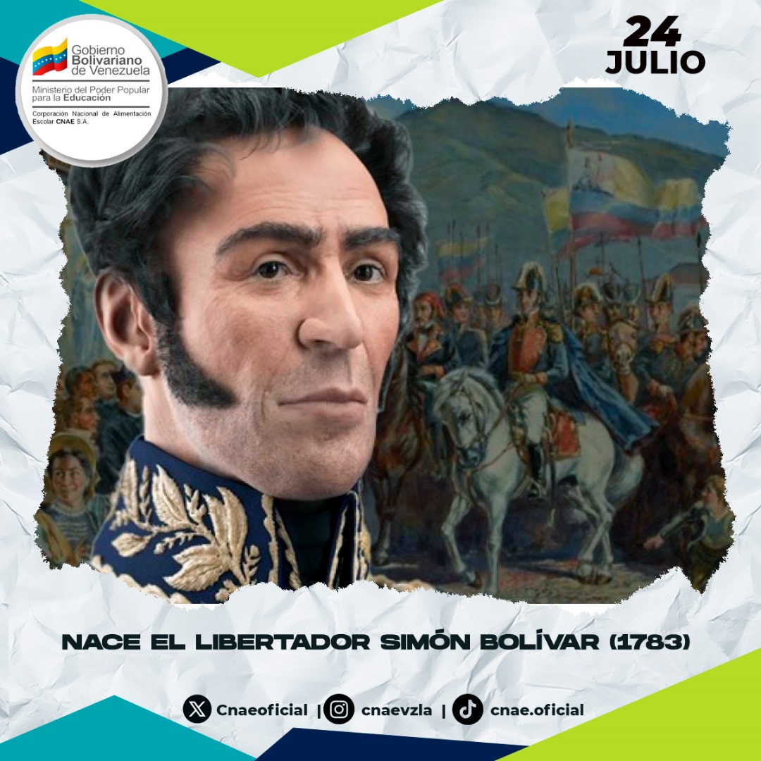#24dejulionataliciodellibertador
Hace  241 años Venezuela vio nacer un gigante lleno de Amor y compromiso por su Patria . Viva Nuestro Padre Bolivar, aún sigue vigente tus enseñanzas de lucha, batallas y victorias <a href="/NicolasMaduro/">Nicolás Maduro</a> <a href="/_LaAvanzadora/">Yelitze Santaella</a> <a href="/Soykarinacarpio/">Karina Carpio</a> <a href="/pedrodiazg59/">Pedro Diaz</a>